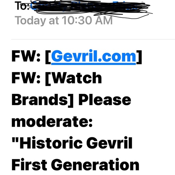 NIB GEVRIL first generation blue face watch - Picture 13 of 14